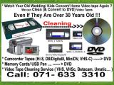 VHS Hi8 MiniDV 8MM Video Cassette tapes cleaning ---> USB DVD Bluray