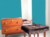 Dressing Table with velvet cushioned stool Simple & Stylish Nedun Wood