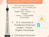 French classes and English classes