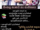 සිංහල භාෂාව හා සාහිත්‍යය