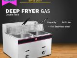Gas Double deep fryer 12 Liter