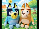 Handmade Character Soft Toys Bluey and Bingo
